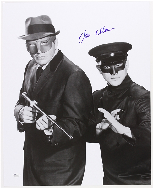 1966 Van Williams (d. 2016) Green Hornet W/ Kato Signed LE 16x20 Color Photo (JSA) “Signed At His Very Last Private Signing”