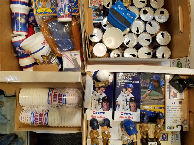 1950s to Present Massive Sports Collection Featuring Robin Yount / Milwaukee Brewers Card Collection