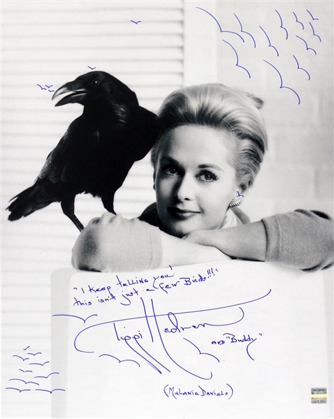 1963 Tippi Hedren The Birds (posed with arms folded) Signed LE 16x20 B&W Photo (JSA)