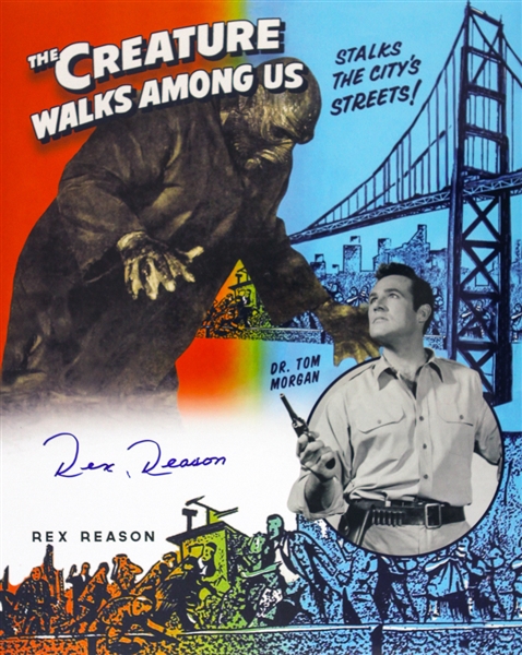 1956 Rex Reason The Creature Walks Among Us Signed LE 16x20 Color Photo (JSA)