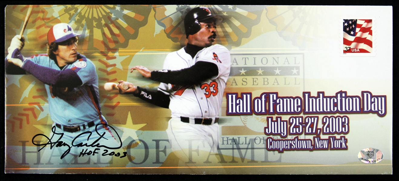 2003 Gary Carter Signed LE Commemorative Baseball Hall of Fame Induction FDC (JSA)
