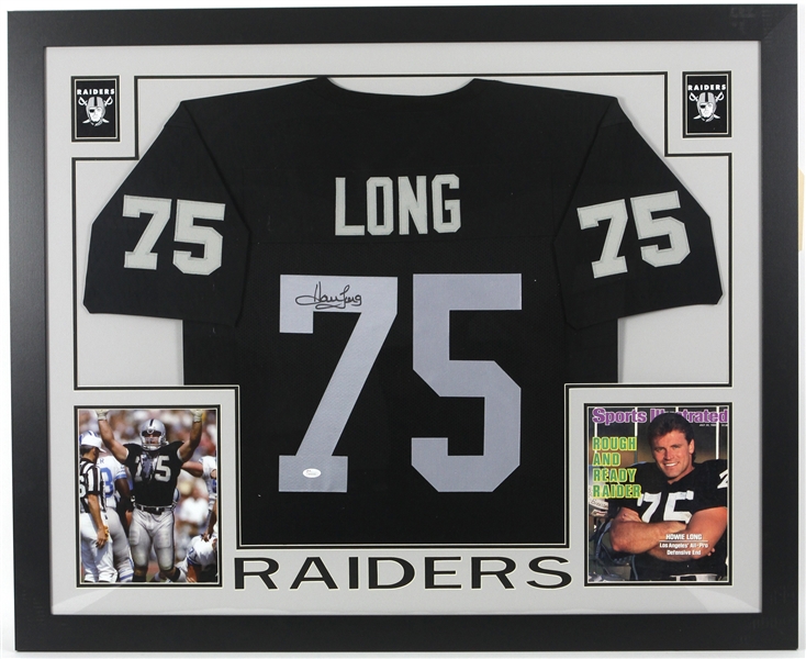 2015 Howie Long Los Angeles Raiders 36" x 44" Framed Display w/ Signed Jersey (*JSA*)