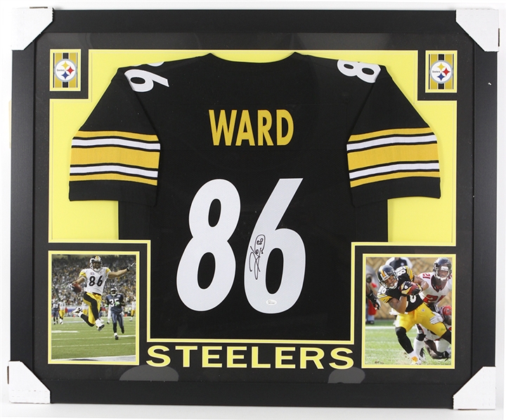 2016 Hines Ward Pittsburgh Steelers 36" x 44" Framed Signed Jersey *JSA*