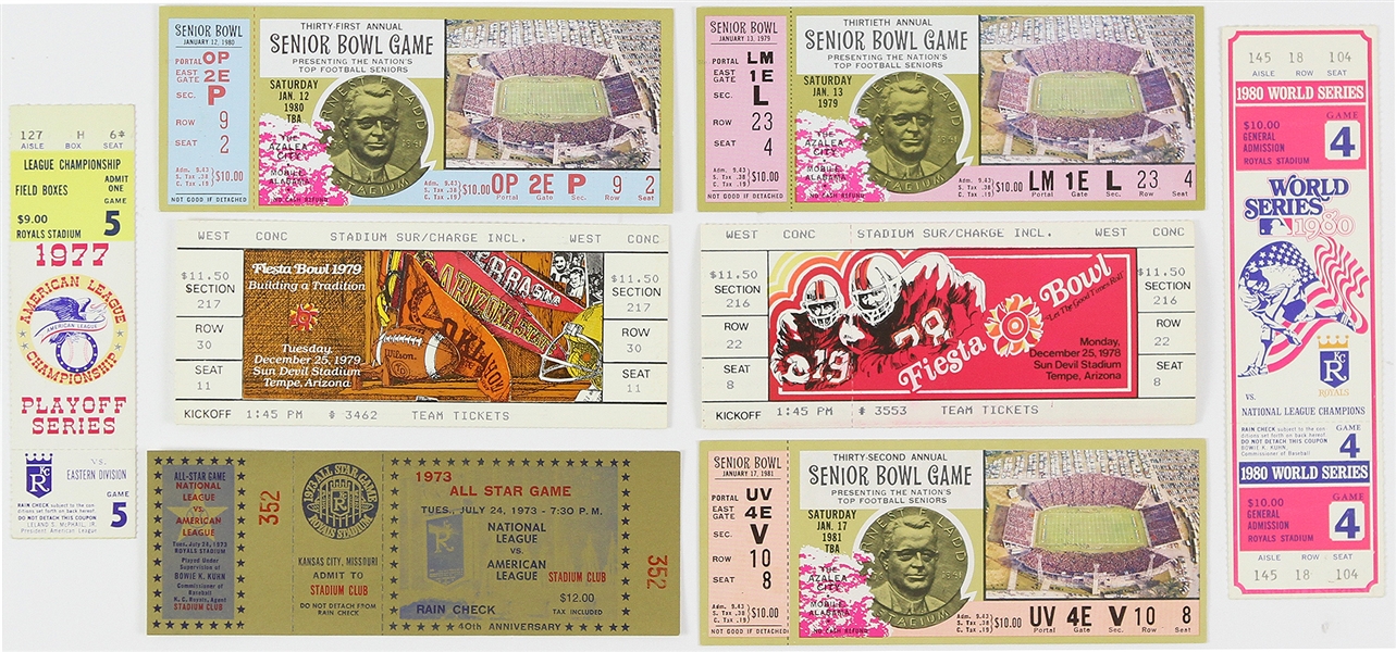 1970-80s Lot of 8 Unused Tickets World Series Fiesta Bowl