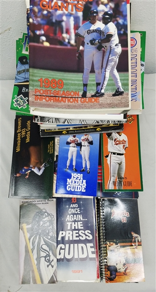 1970s - 1990s Baseball and Football Media Guides, Magazines, Schedules (Lot of 900+)