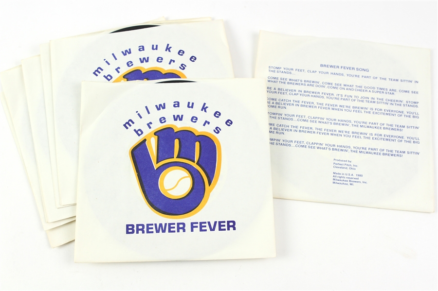 1980 Milwaukee Brewers Brewer Fever 7” Vinyl Record (Lot of 8)