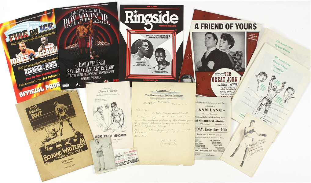 1920s-2000 Boxing Memorabilia and Song Program
