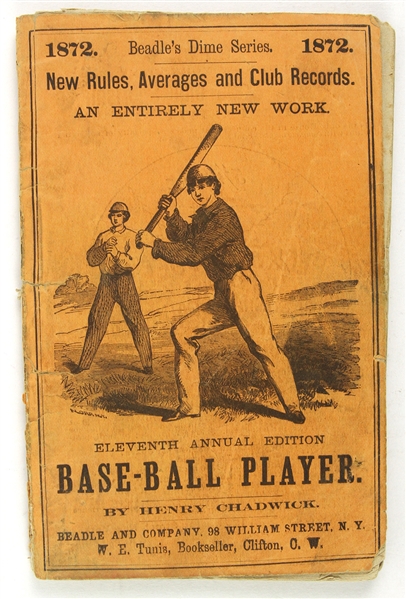 1872 Beadles Dime Series Baseball Player Book