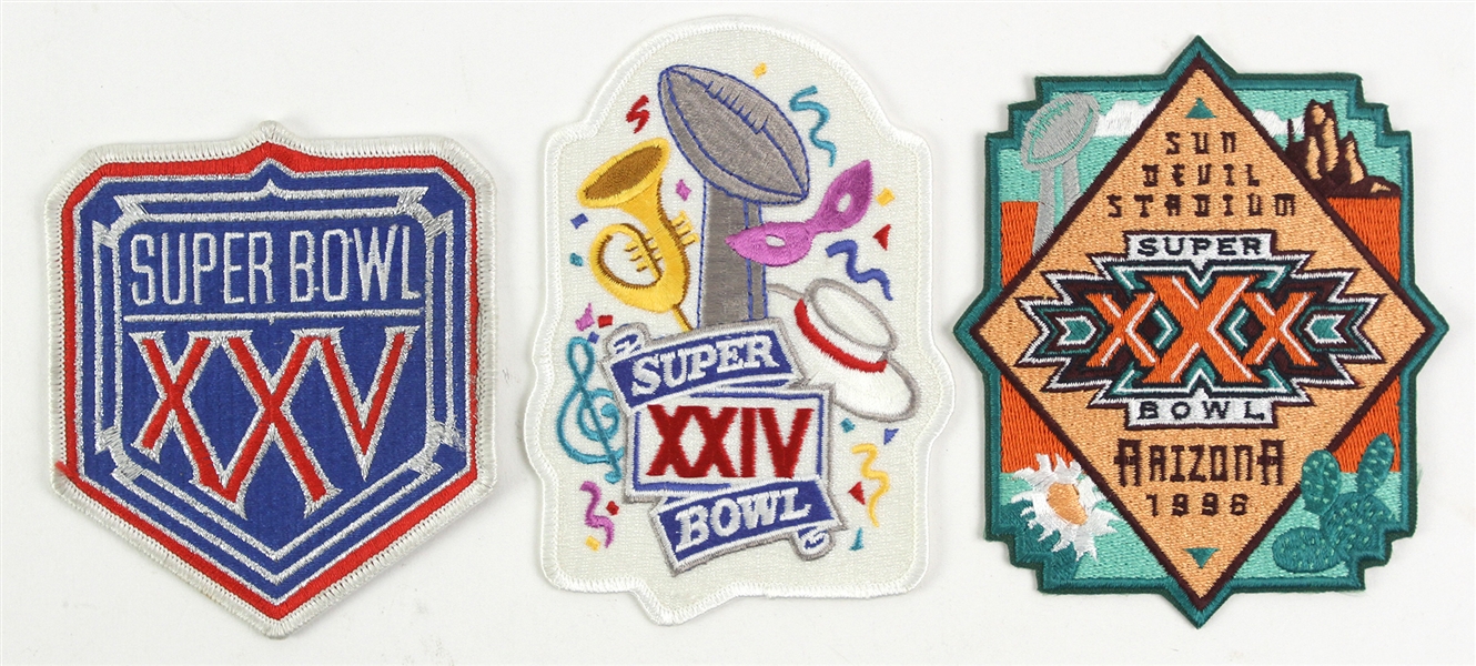 1990-1996 NFL Super Bowl Patches (3)