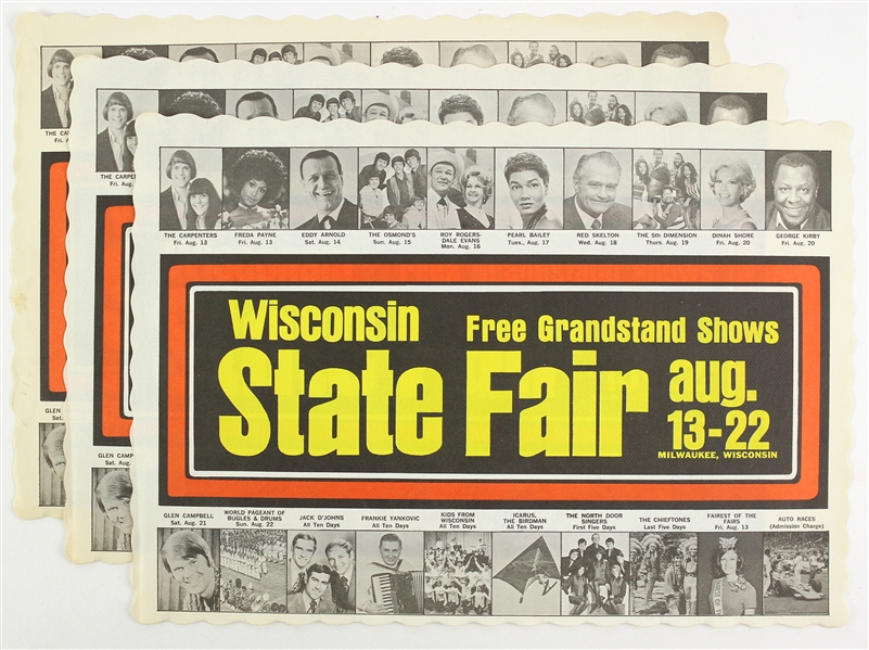 1958 Wisconsin State Fair Placemat 11"x14" Flyer