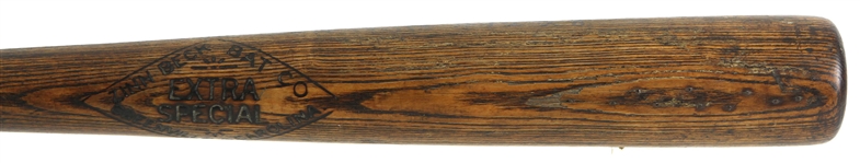 1920s "Type of Bat Used by Gulley" Side Written Red Holt Extra Special Zinn Beck Professional Model Bat (MEARS LOA)