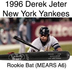 1996 Rare Rookie Derek Jeter New York Yankees Louisville Slugger Professional Model Game Used Bat (MEARS A6) 