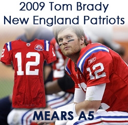 2009 Tom Brady New England Patriots Alternate Jersey (MEARS A5)