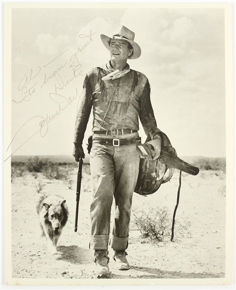  John Wayne Autographed 8x10” Photo (JSA Full Letter)