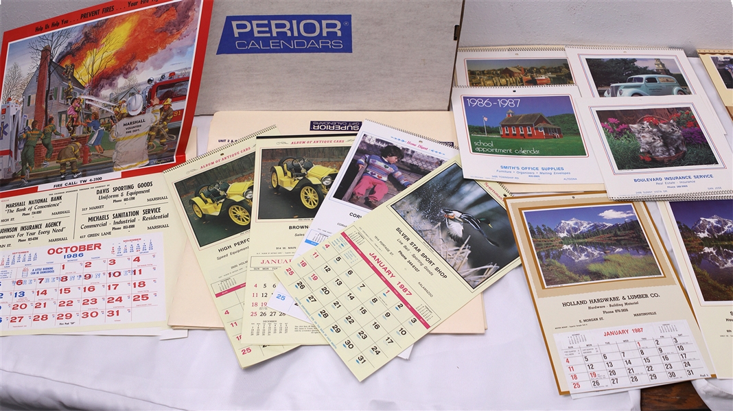 1980s Salesmen Samples of Superior Gift Calendars & The Champion Line Calendars Lot of 35+
