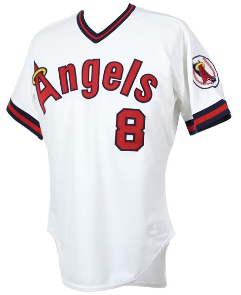 1986 Bob Boone California Angels Team Issued Home White Jersey (MEARS LOA)
