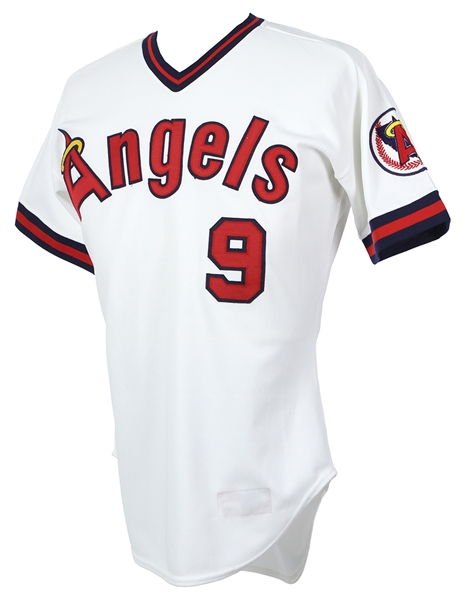 1986 Rob Wilfong California Angels Team Issued Home White Jersey (MEARS LOA)