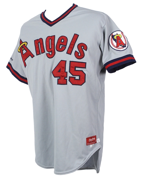 1987 John Candelaria California Angels Team Issued Road Gray Jersey (MEARS LOA)