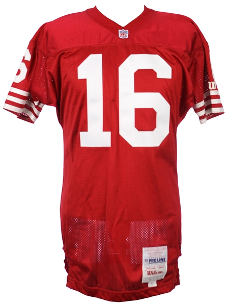 1993 Joe Montana Very Last San Francisco 49ers Team Issued Home Jersey - Obtained from Team Chaplain (MEARS LOA)