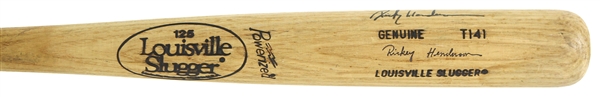 1986-89 Rickey Henderson New York Yankees Louisville Slugger Professional Model Game Bat Autographed (MEARS LOA)