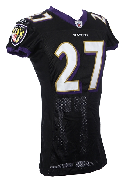 2008 Ray Rice Baltimore Ravens Game Black Jersey (MEARS A5) "Style Worn On December 7th"