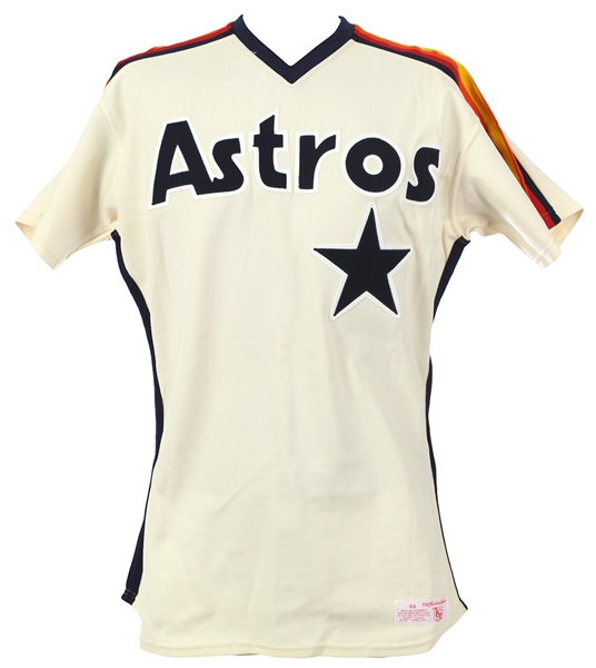 1984-85 Glenn Davis Houston Astros Game Worn Cream Jersey (MEARS LOA)
