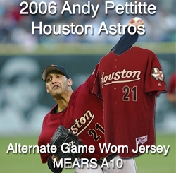2006 Andy Pettitte Houston Astros Alternate Game Worn Jersey (MEARS A10 / Astros LOA)