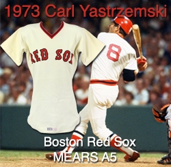 1973 Carl Yastrzemski Boston Red Home Jersey (MEARS A5)