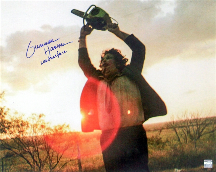 1974 Gunnar Hansen Texas Chainsaw Massacre (Leatherface wielding chainsaw) Signed LE 16x20 Color Photo (JSA)