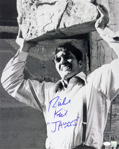 1977/1979 Richard “Jaws” Kiel The Spy Who Loved Me/Moonraker (depicting Jaws wielding a boulder) Signed LE 16x20 B&W Photo (JSA)