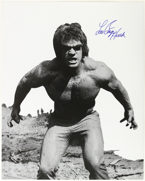 1978-1982 Lou Ferrigno Incredible Hulk Signed LE 16x20 B&W Photo (JSA)