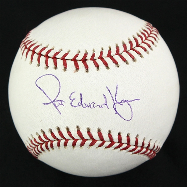 Scott "Edward" Kazmir Signed OMLB Baseball - Los Angeles Dodgers (JSA)