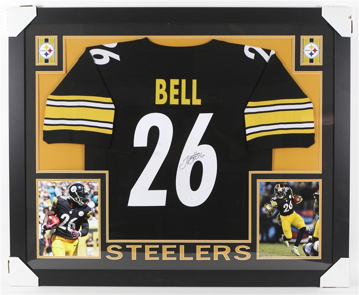 2016 La’veon Bell Pittsburgh Steelers 36" x 44" Framed Signed Jersey *JSA*