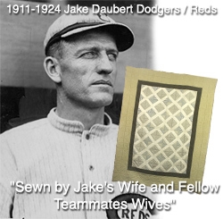 1911-1924 Folk Art Jake Daubert Game Worn Dodgers Reds Jersey 60" x 72" Quilt "Hand Sewn By Players Wives" (LOA Great Grandson)