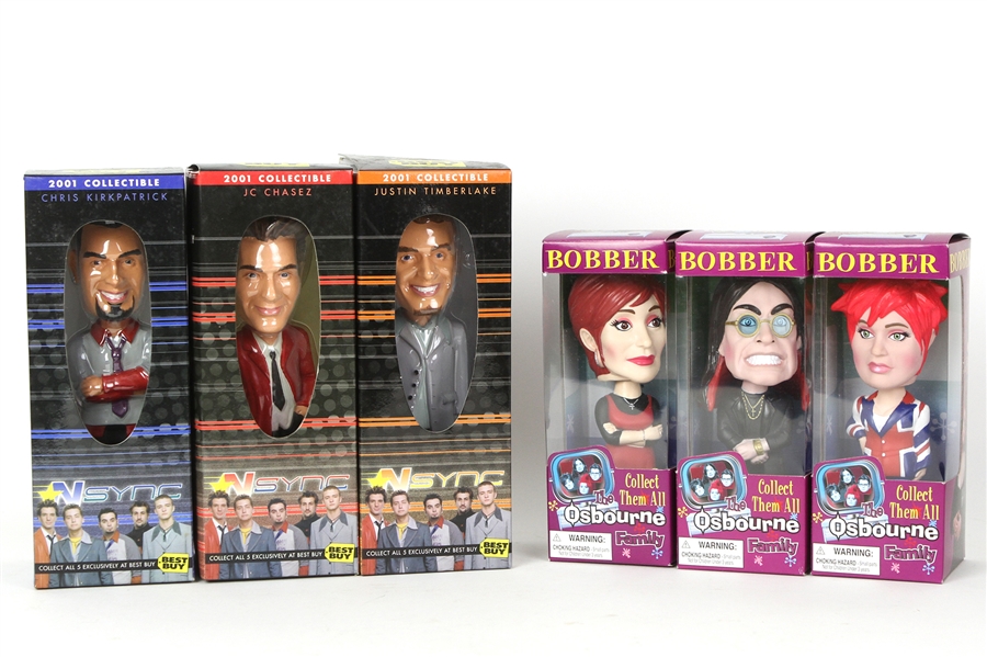 2001-2002 Music and Entertainment Bobblehead Toys (Lot of 6)