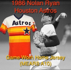 1986 Nolan Ryan Houston Astros Autographed Home Game Worn Jersey (MEARS A10)