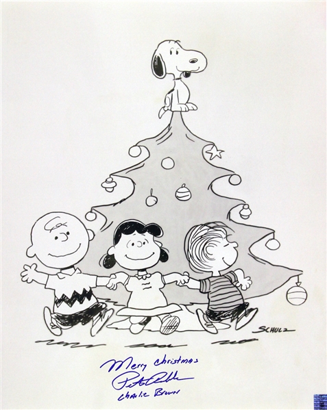 1965 Peter Robbins Charlie Brown Christmas Signed LE 16x20 B&W Photo *JSA*
