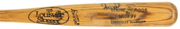 1987-89 Terry McGriff  Cincinnati Reds Professional Model Autographed Game Used Bat (MEARS LOA / JSA)