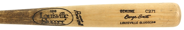 1986-89 George Brett Kansas City Royals Louisville Slugger Professional Model Promo Bat (MEARS LOA)