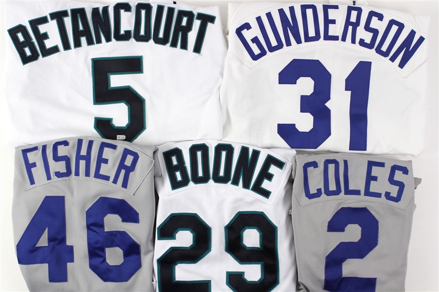 1989-2010 Seattle Mariners Game Used and Team Issued Jerseys Including Darnell Coles, Brett Boone, Eric Byrnes and More (Lot of 7)(MEARS LOA)
