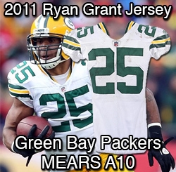 2011 Ryan Grant Green Bay Packers Game Worn Autographed Road Jersey (MEARS A10, NFL Auction N78100)