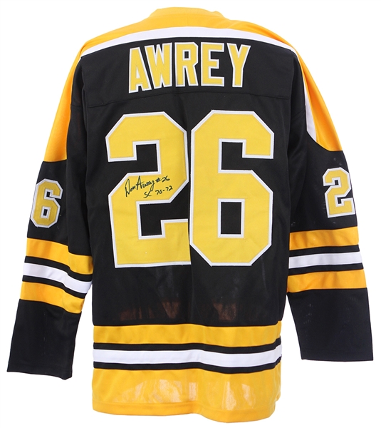 1963-1972 Don Awrey Boston Bruins Signed Jersey (JSA)