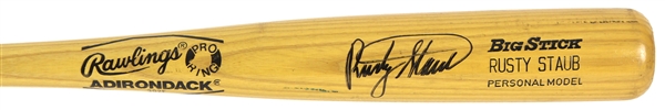1983-85 Rusty Staub New York Mets Rawlings Adirondack Professional Model Autographed Game Bat (MEARS LOA / JSA)