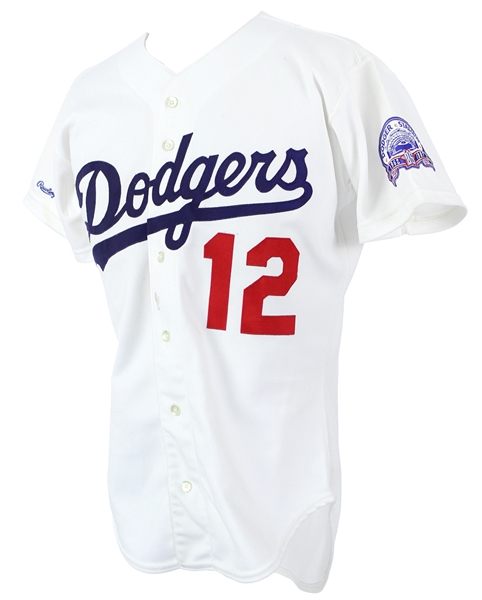 1987 Bill Madlock Los Angeles Dodgers Game Worn Home White Jersey (MEARS LOA)