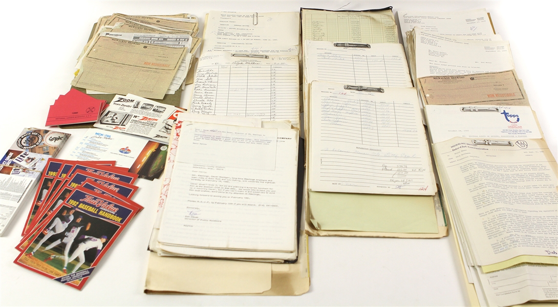 1980s Milwaukee Brewers Financial Paperwork and Statements (Lot of 325+)