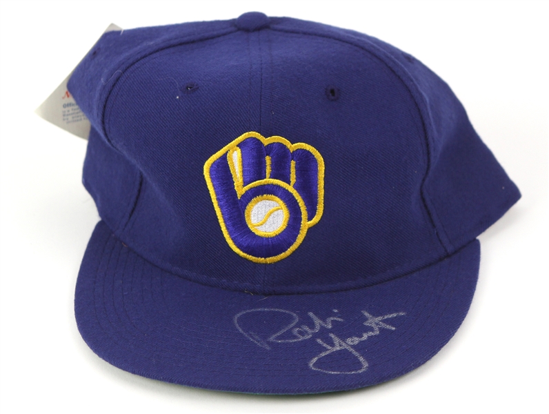 1990s Robin Yount Milwaukee Brewers Signed Cap (JSA)