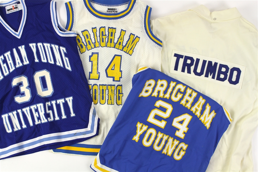1980s Brigham Young University Basektball Jerseys and Warm-Up Jackets (Lot of 7)