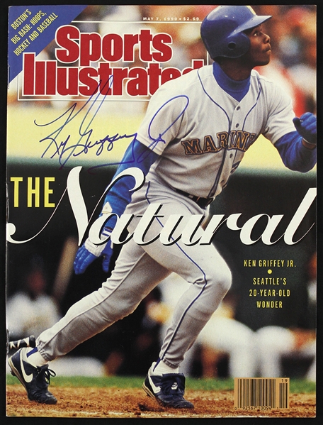 1990 Ken Griffey Jr. Seattle Mariners Autographed Sports Illustrated Magazine (MEARS LOA) (JSA)