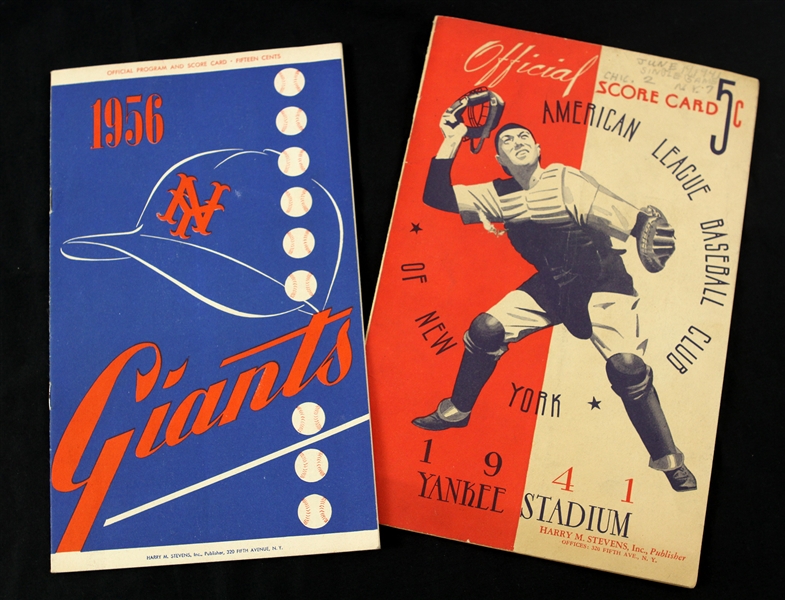 1941-1956 Baseball Scorecards (Lot of 2)