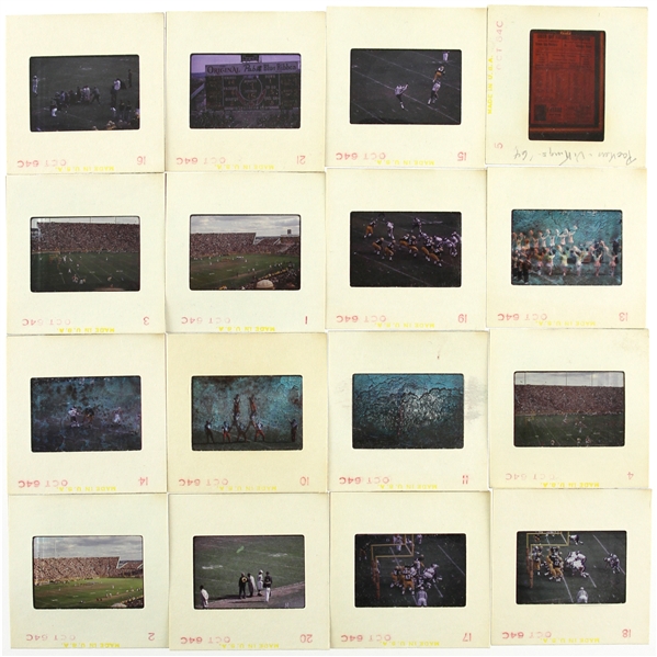 1964 Green Bay Packers vs Minnesota Vikings Ektachrome and Kodachrome Transparency Slides (Lot of 16)